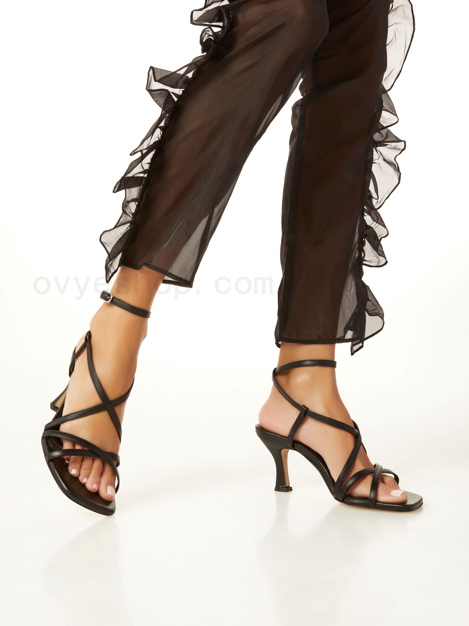 ovy&#232; shop Leather Heel Sandal F0817885-0582 Sale